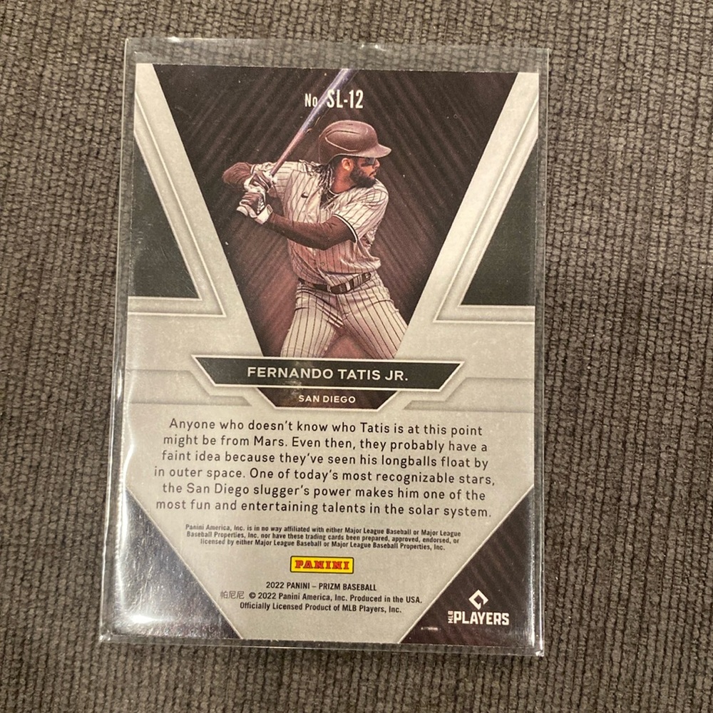 2022 Fernando Tatis Jr. Panini Prizm Sluggers Baseball Card - San Diego Padres - Picture 2 of 2